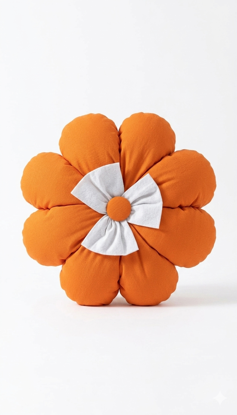 Flower Pillow – 8 Petals with 3 Petal Bow