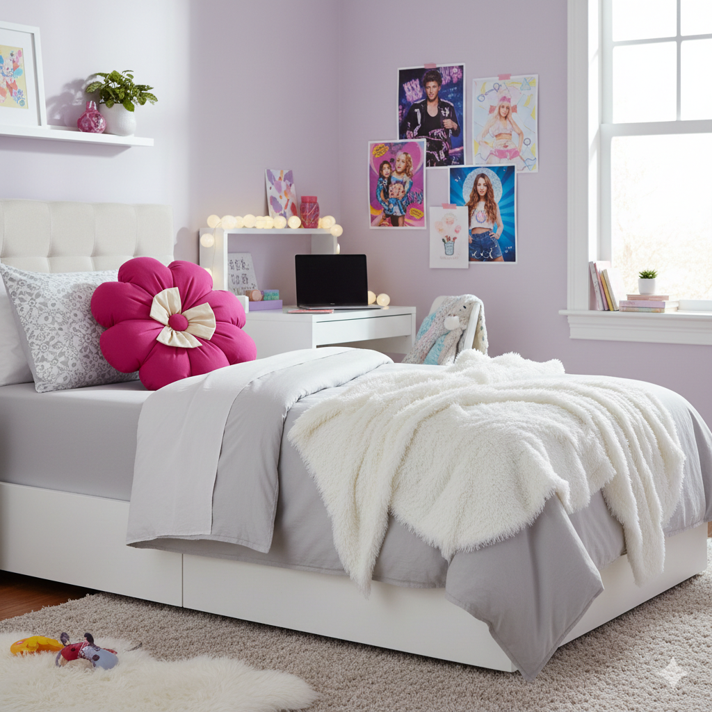Flower Pillow – 8 Petals with 3 Petal Bow